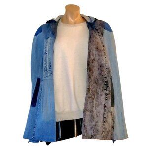 Cape Fierce - Plus Size Upcycled Denim Poncho